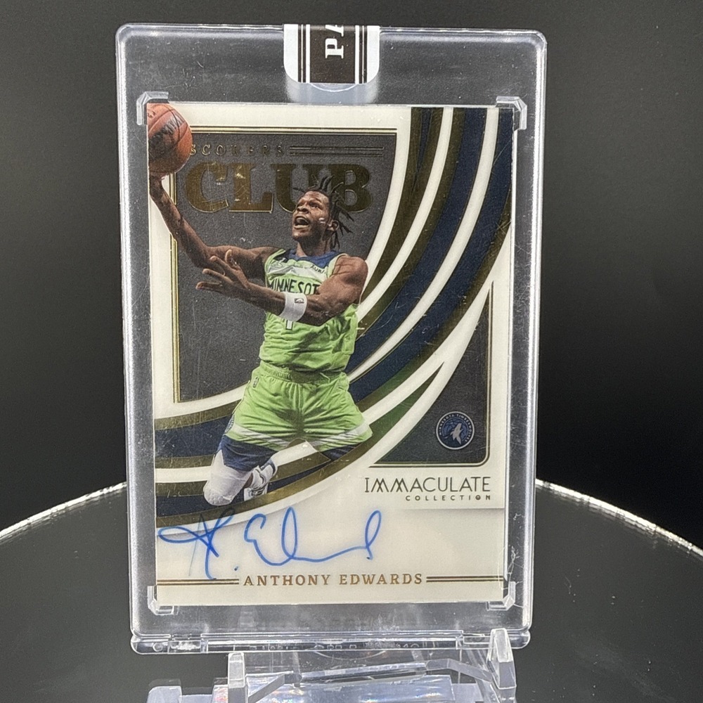 2021 ANTHONY EDWARDS Immaculate ON CARD Auto 1/1 One Of One Minn Timberwolves
